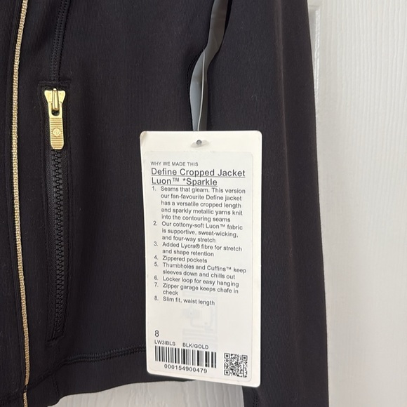 Lululemon Define Cropped Jacket Luon *Sparkle - Picture 6 of 8